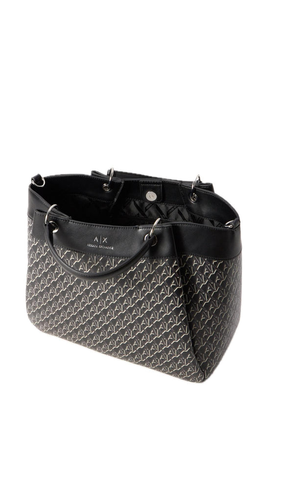 Borsa Armani Exchange XW000393 AF17145 Tote Medium Monogram Nera