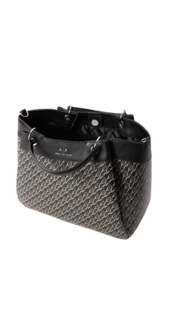 Borsa Armani Exchange XW000393 AF17145 Tote Medium Monogram Nera