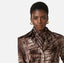 Foulard Eisabetta Franchi FO24L61E2 in twill di seta con stampa alligatore