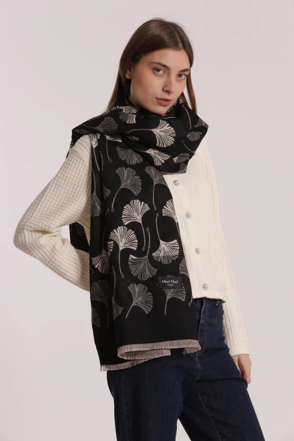 Sciarpa Mimi-Mua 9259 con foglie Ginko