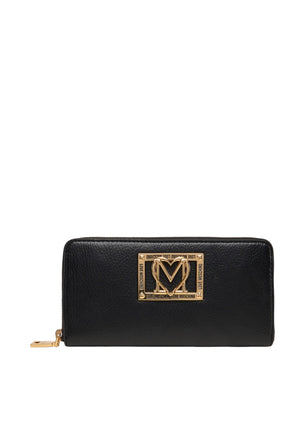 Portafoglio Love Moschino JC5603 Zip Around Grain Nero