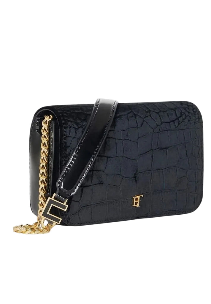 Borsa Elisabetta Franchi BS20A67E2 tracolla piccola in velluto stampa  cocco