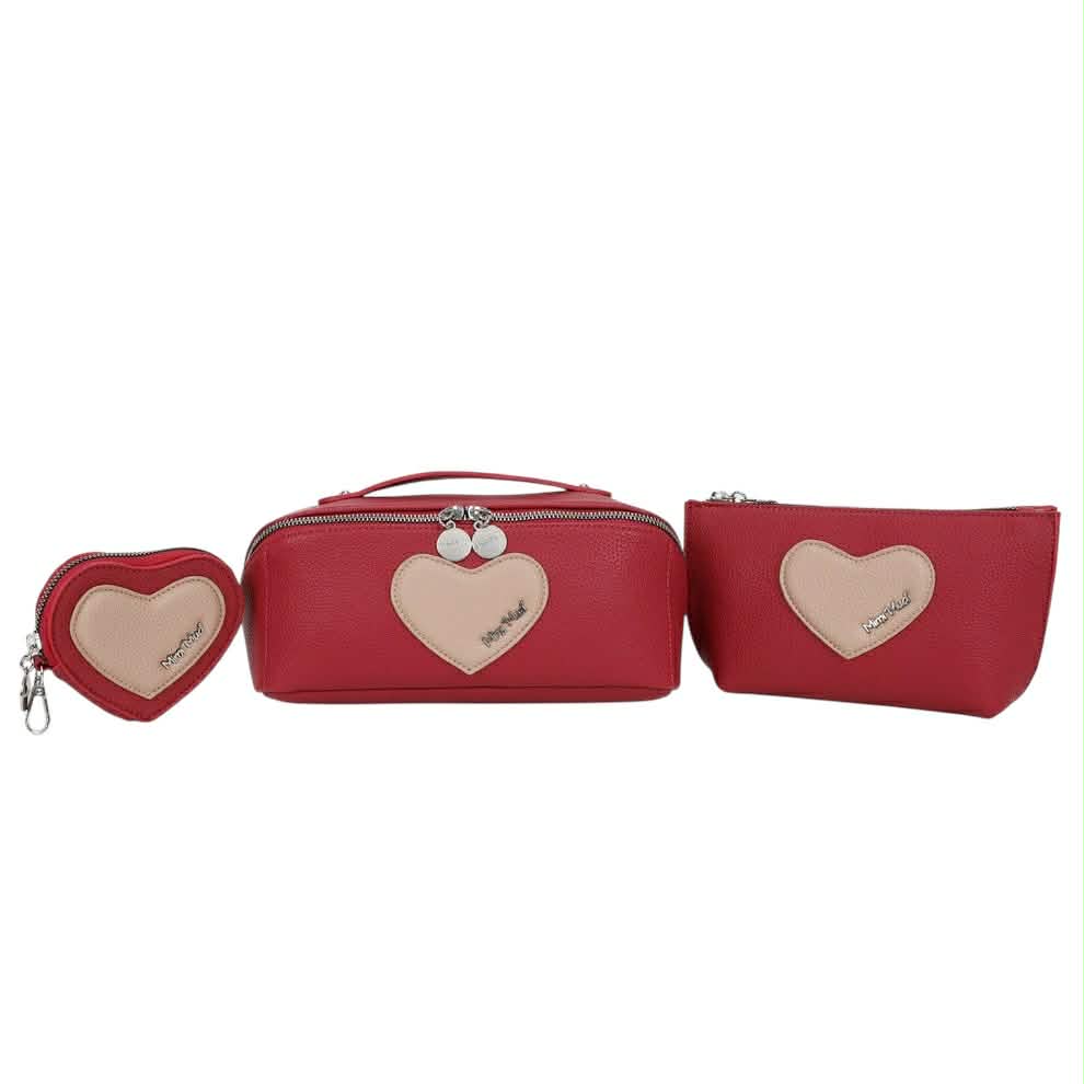 BEAUTY CASE MIMI MUA MB-J201274  SET DA 3 CON CUORE