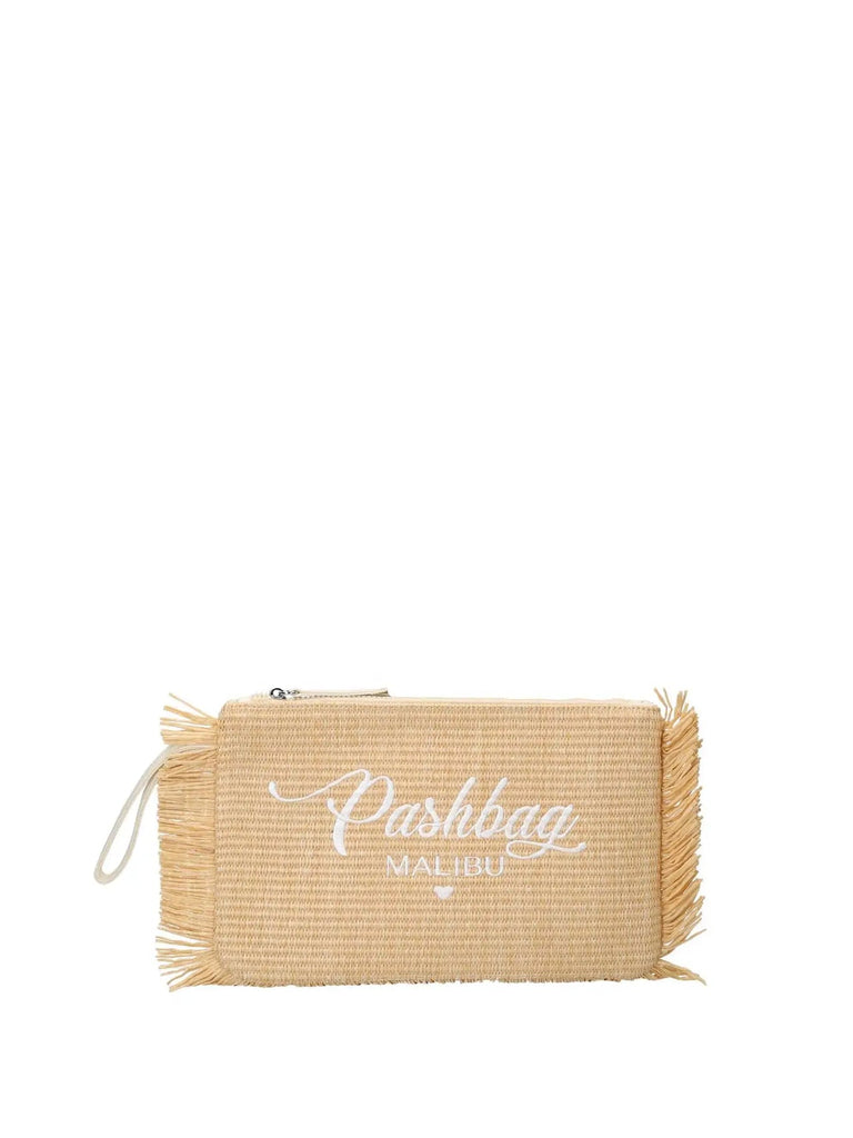 Pochette Pashbag Bice in rafia con frange