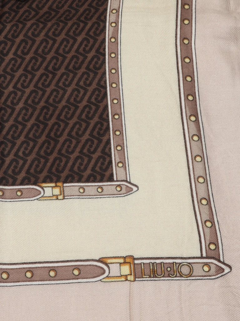Foulard Liu-Jo 2F6066 00580 stampa logo monogram cipria