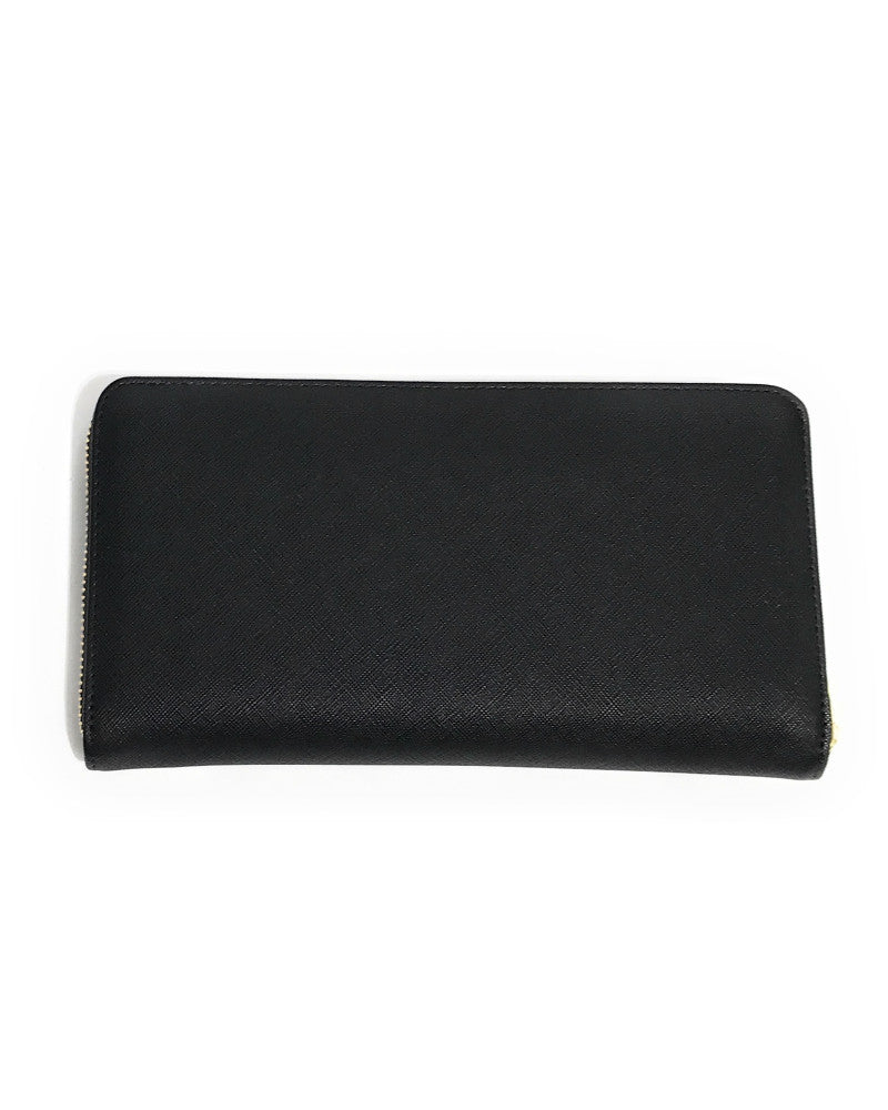 Portafoglio Love Moschino JC5736 Zip Around Maxi Saffiano GRS Nero