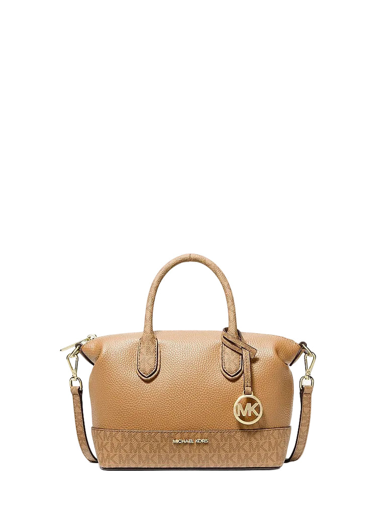 Borsa a mano Hyde piccola con finitura martellata e logo
