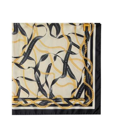 Foulard Elisabetta Franchi FO16L61E2 maxi quadrato con fantasia catene