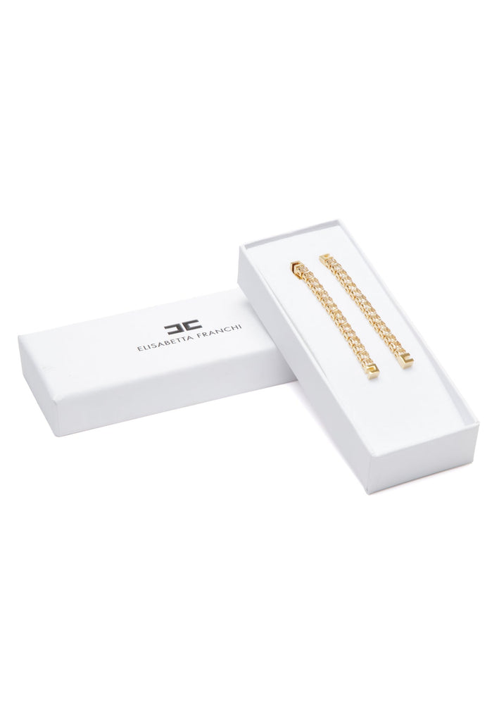 Orecchini Elisabetta Franchi OR36A66E2 pendenti strass