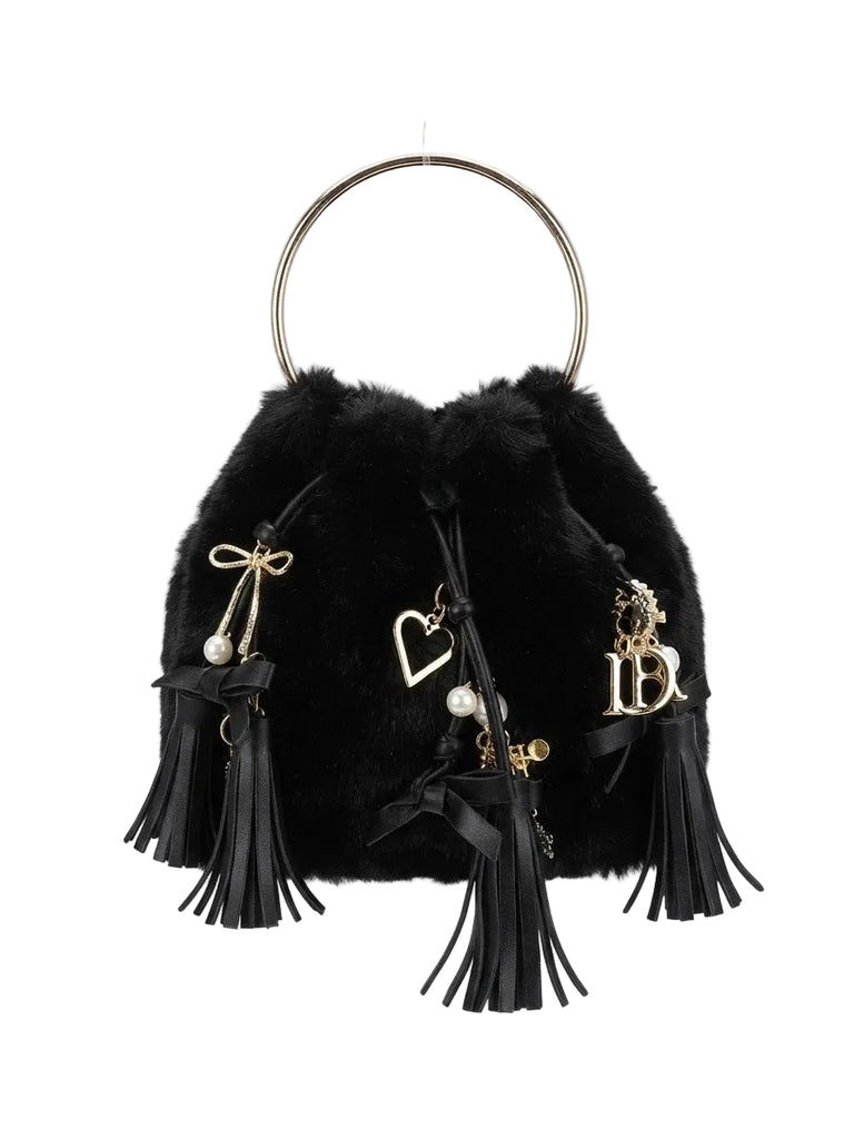 Borsa L’ Atelier du Sac 20708 Polly Party- Loulou ecofur e charms