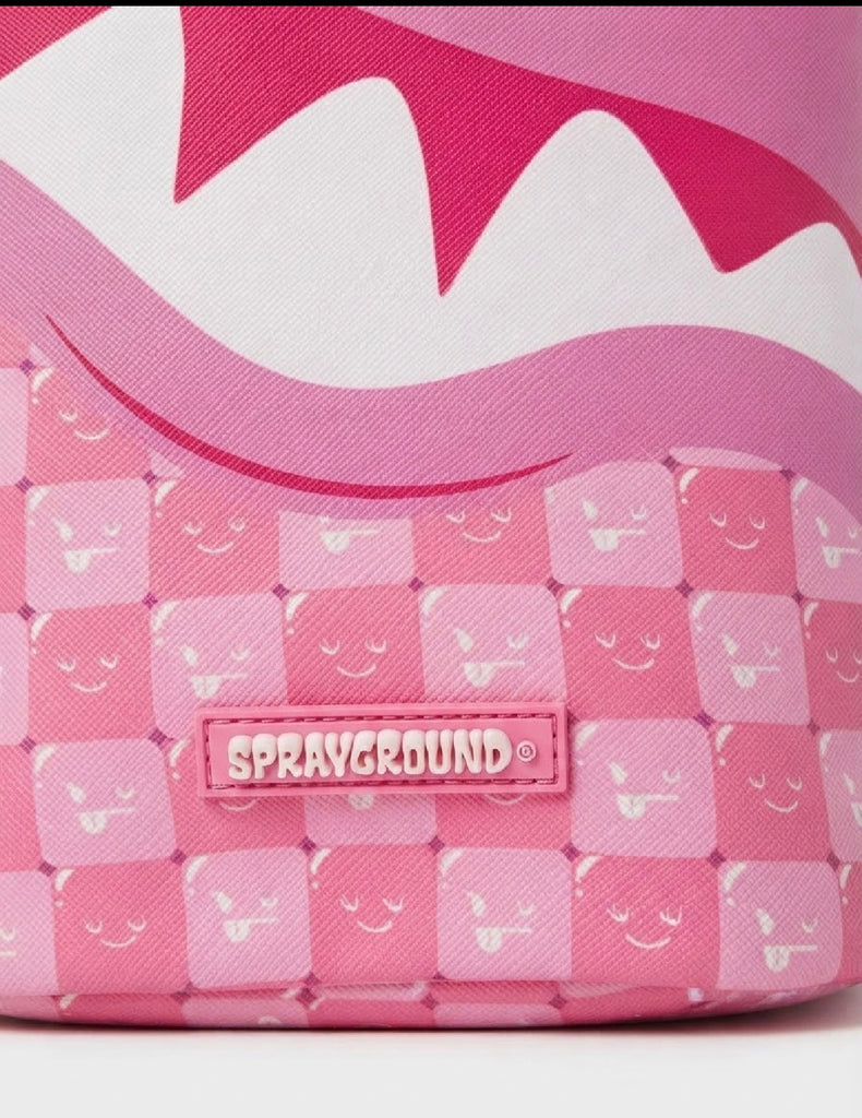 ZAINO SPRAYGROUND 8715 PINK CHECK FACES BACKPACK