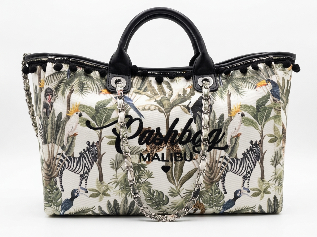 BORSA PASHBAG SHOPPER TESSUTO CANVAS BEACH