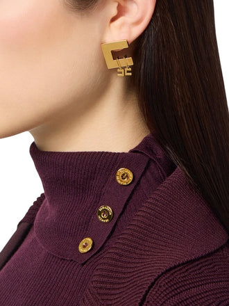 Orecchini Elisabetta Franchi OR03K56E2 con charms a doppio logo