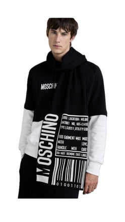 Sciarpa Moschino 50227 M5792 Uomo lana nera barcode