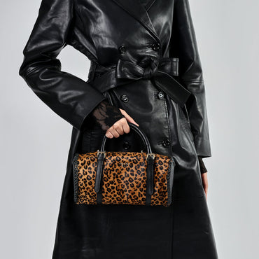 Borsa Tosca blu TF261B227 Bauletto a cuore Kate in pelle animalier colore maculato