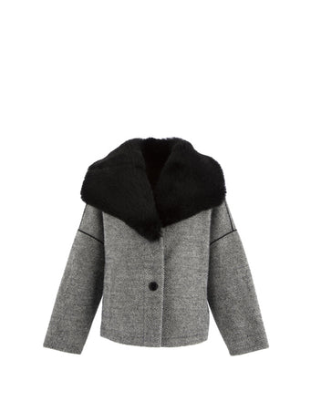 Giacca Alessia & Massimo GA9094 Cappotto corto spigato