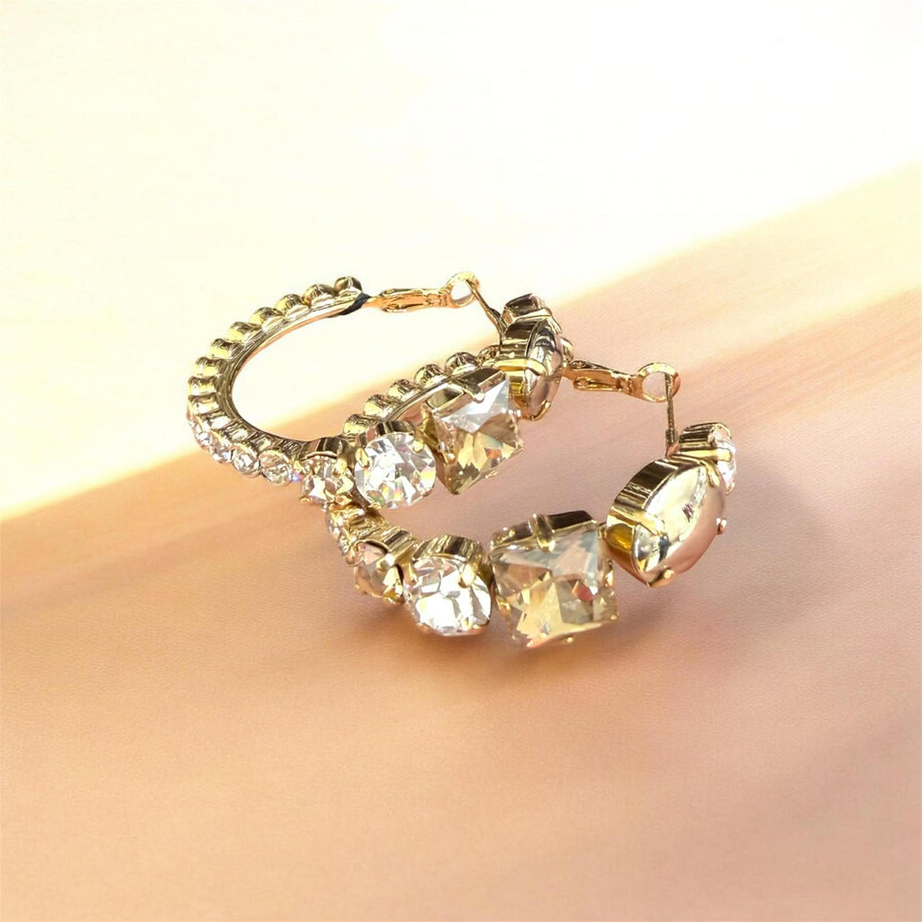 Orecchini Sodini 55094 a cerchio con pietre e strass