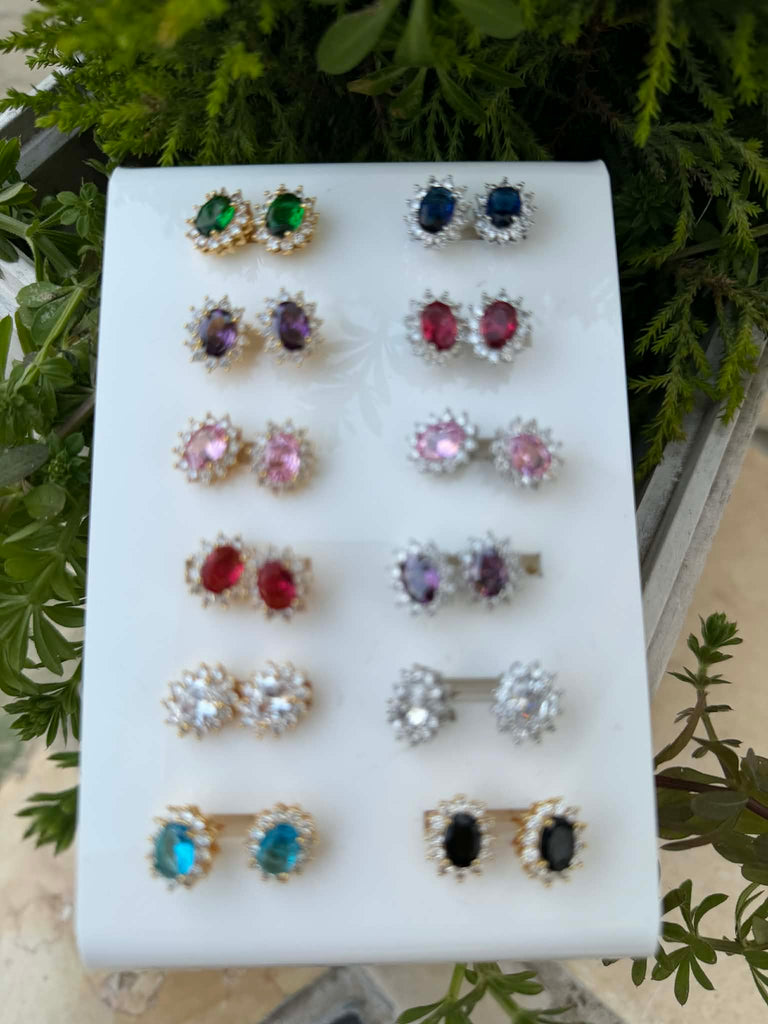 Orecchini a lobo Cherie Seychelles con zirconi