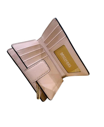 Portafogli Michael Kors Jet Set Travel MD Bifld ZP CN Wallet Powder Blush 35FGTVF6U