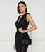 Borsa Elisabetta Franchi Nera BS01A46E2 a tracolla in materiale sintetico con placca logo