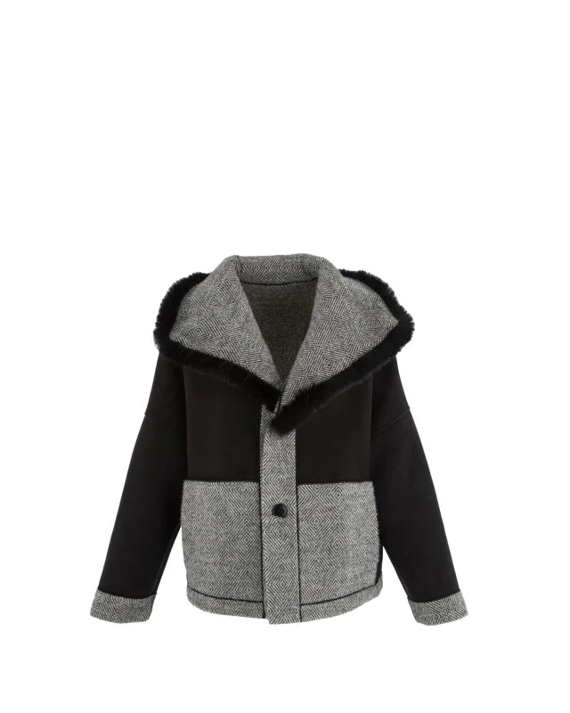 Giacca Alessia & Massimo GA9094 Cappotto corto spigato