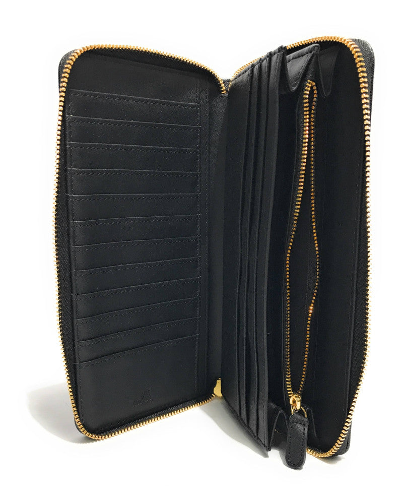 Portafoglio Love Moschino JC5736 Zip Around Maxi Saffiano GRS Nero