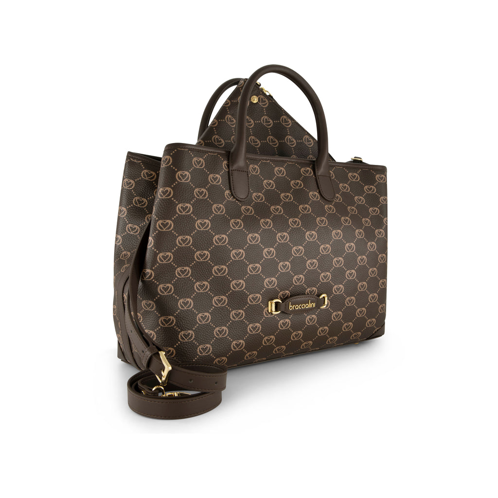 Borsa Braccialini Monogram B19051 Tote Big Brown