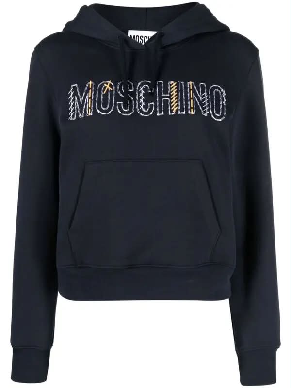 Felpa Moschino Con cappuccio E Logo Ricamato EA1704