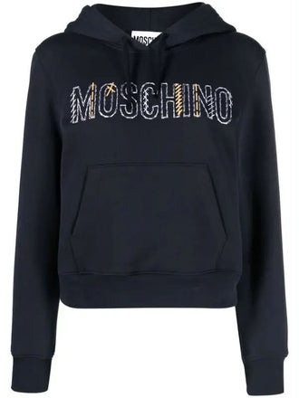 Felpa Moschino Con cappuccio E Logo Ricamato EA1704