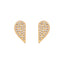 Orecchini 842409D Sodini due metà cuore di pavè Gold