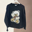 Maglione Mua Collection Orsetto teddy con strass e perle