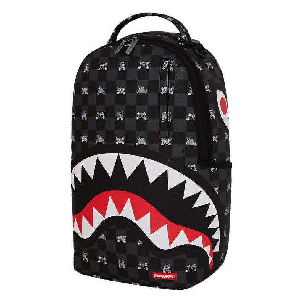 ZAINO SPRAYGROUND 8872 GRAY PEEKING CHARACTER