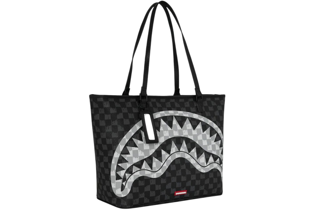 BORSA SPRAYGROUND 9346 SHOPPER BLACK AND WHITE DRIP SHARK