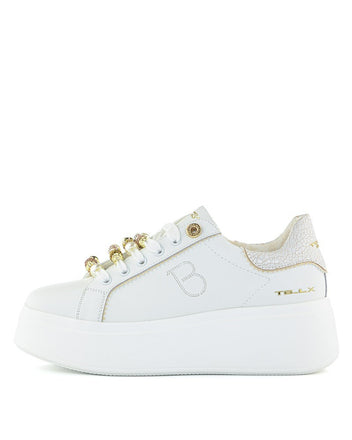 Sneaker Tosca Blu SF2502S020 Dazzling con charm colore bianco-oro