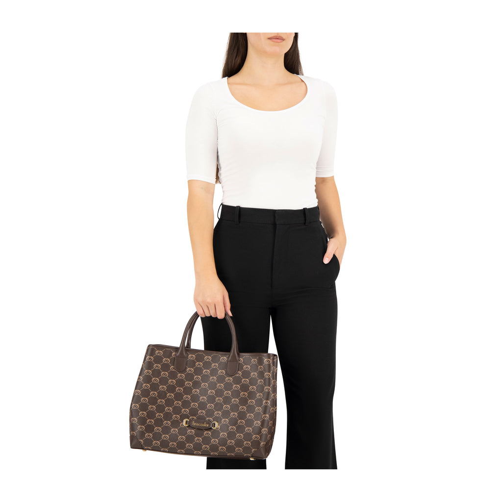 Borsa Braccialini Monogram B19051 Tote Big Brown