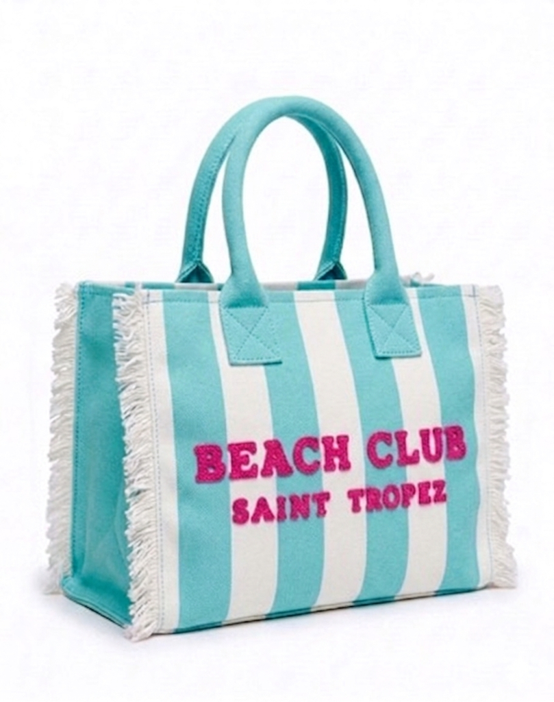 Borse Marinette Saint Tropez Medium In Canvas Beach Club