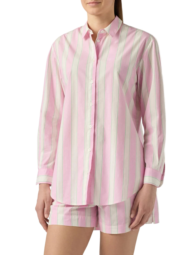 Camicia Saint Barth Brigitte In Cotone A Righe Con Ricamo Sport Club