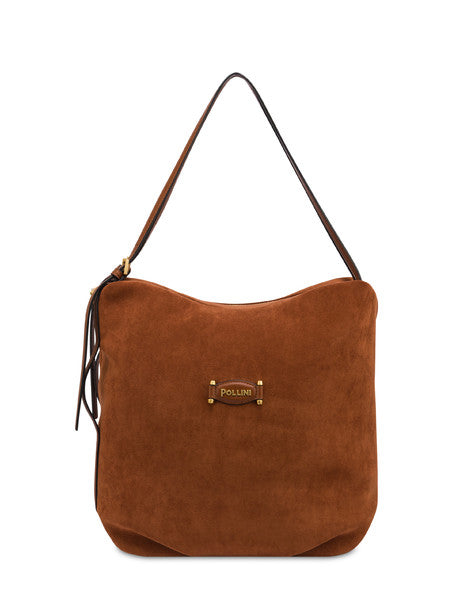 Borsa Pollini SC4654 a Spalla In Fabric Suede Tan
