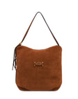 Borsa Pollini SC4654 a Spalla In Fabric Suede Tan