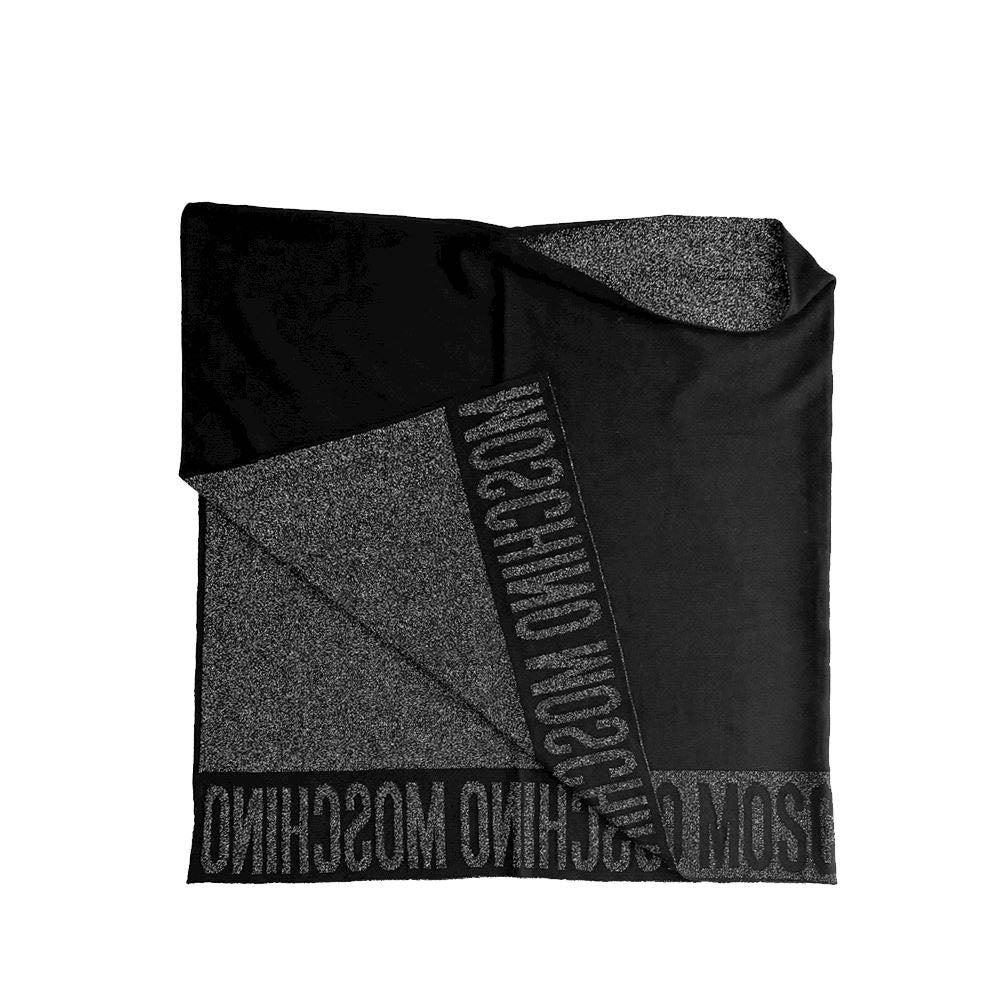 Poncho Moschino  30667 M2339 lana rasata  banda logo lurex