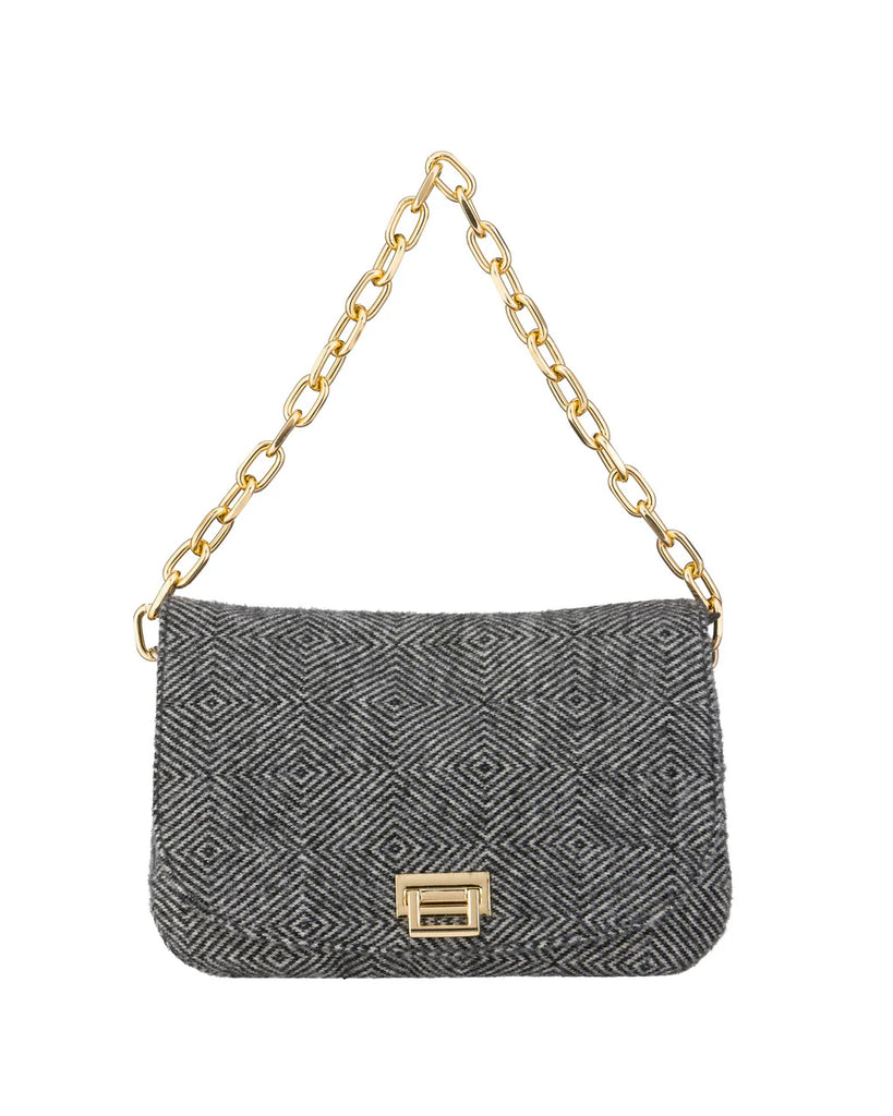 Borsa Alessia & Massimo 5197 a spalla Tessuto Spigato