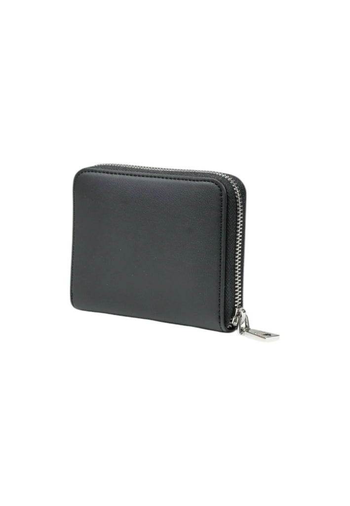 Portafoglio Love Moschino JC5732  zip around logo silver sfumato nero