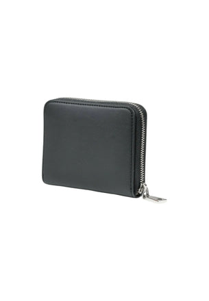 Portafoglio Love Moschino JC5732  zip around logo silver sfumato nero
