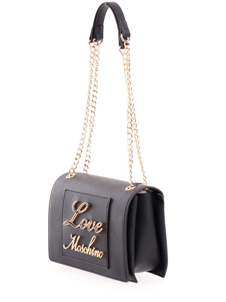 Borsa Love Moschino JC4117 Flap Bag con logo lettering corsivo