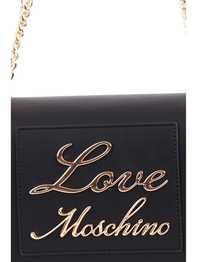 Borsa Love Moschino JC4117 Flap Bag con logo lettering corsivo