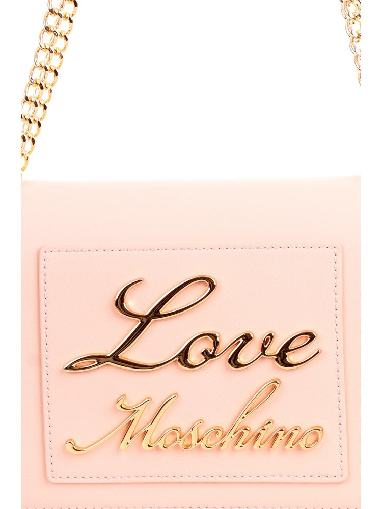 Borsa Love Moschino JC4117 Flap Bag con logo lettering corsivo