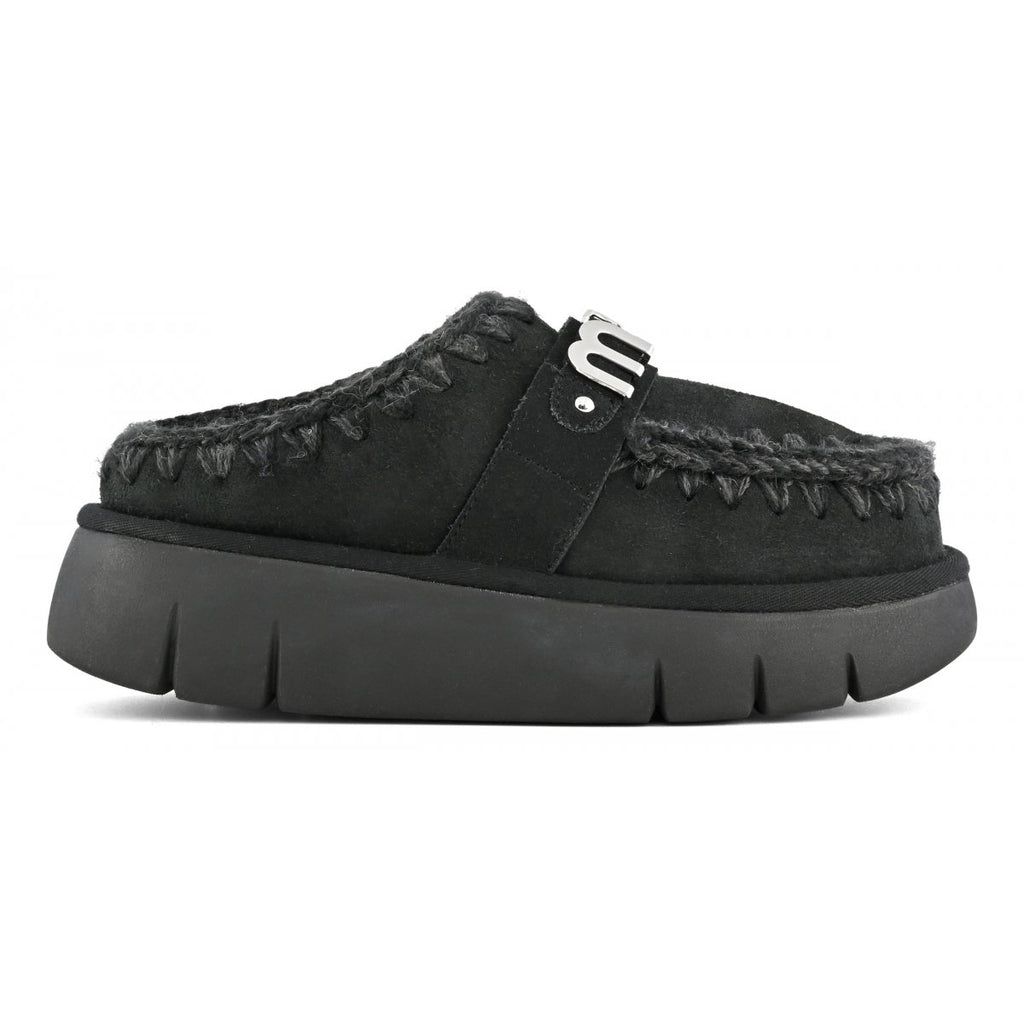 Scarpe MOU Bounce clog metal logo MU.FW531001A BKBK Black