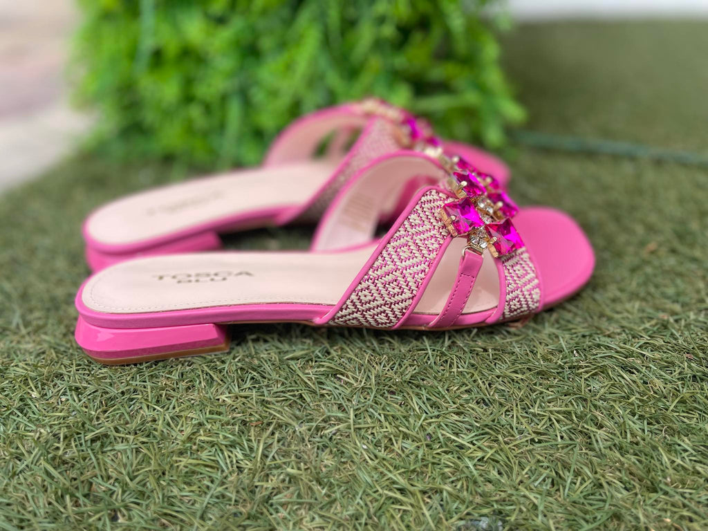 Scarpe Ciabatta Tosca Blu SS2529S294 Nancy con accessorio colore Fuxia