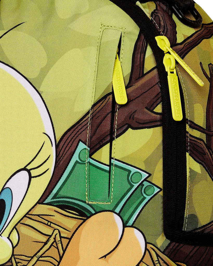ZAINO SPRAYGROUND ART7037 LOONEY TUNES TWEETY MONEY NEST SHARK DLXR BACKPACK