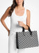 Borsa Michael Kors 38S5S3GT3J tote Gigi grande con logo jacquard